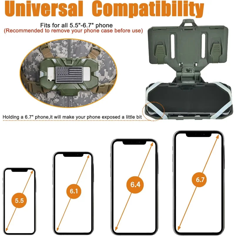 Tactical MOLLE Phone Holder, Folding Navigation Board, Cellphone Hold Gear, Airsoft Hunting Vest Accessories