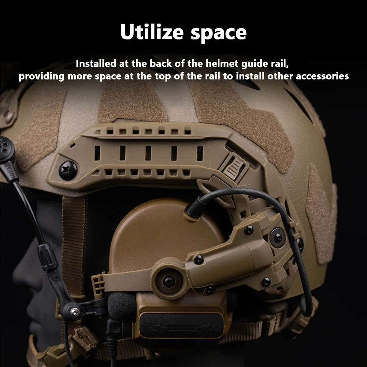 Tactical Helmet Headphone Rail Adapter OPS CORE ARC/Wendy M-LOK  Helmet Mount Suitable for Tactical COMTAC III Shooting Headset