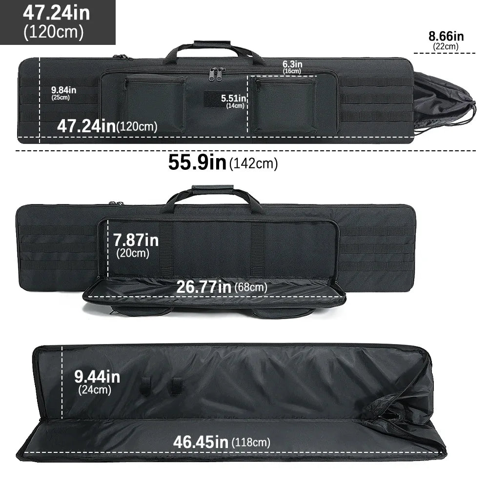 100/120cm Gun Bag Rifle Case Backpack Sniper Gun Carry Protection Bag Airsoft Shooting Gun Bag Hunting Accessories