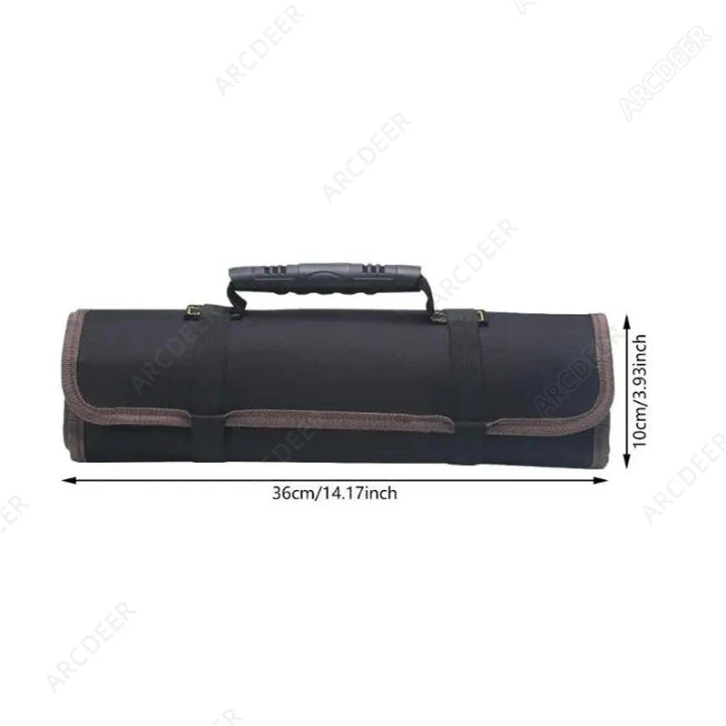 Roll Up Tool Bag Organizer 22 Pouches Compact Portable Tool Storage Bag Waterproof Small Tool Bag for Car Mechanic Electrician