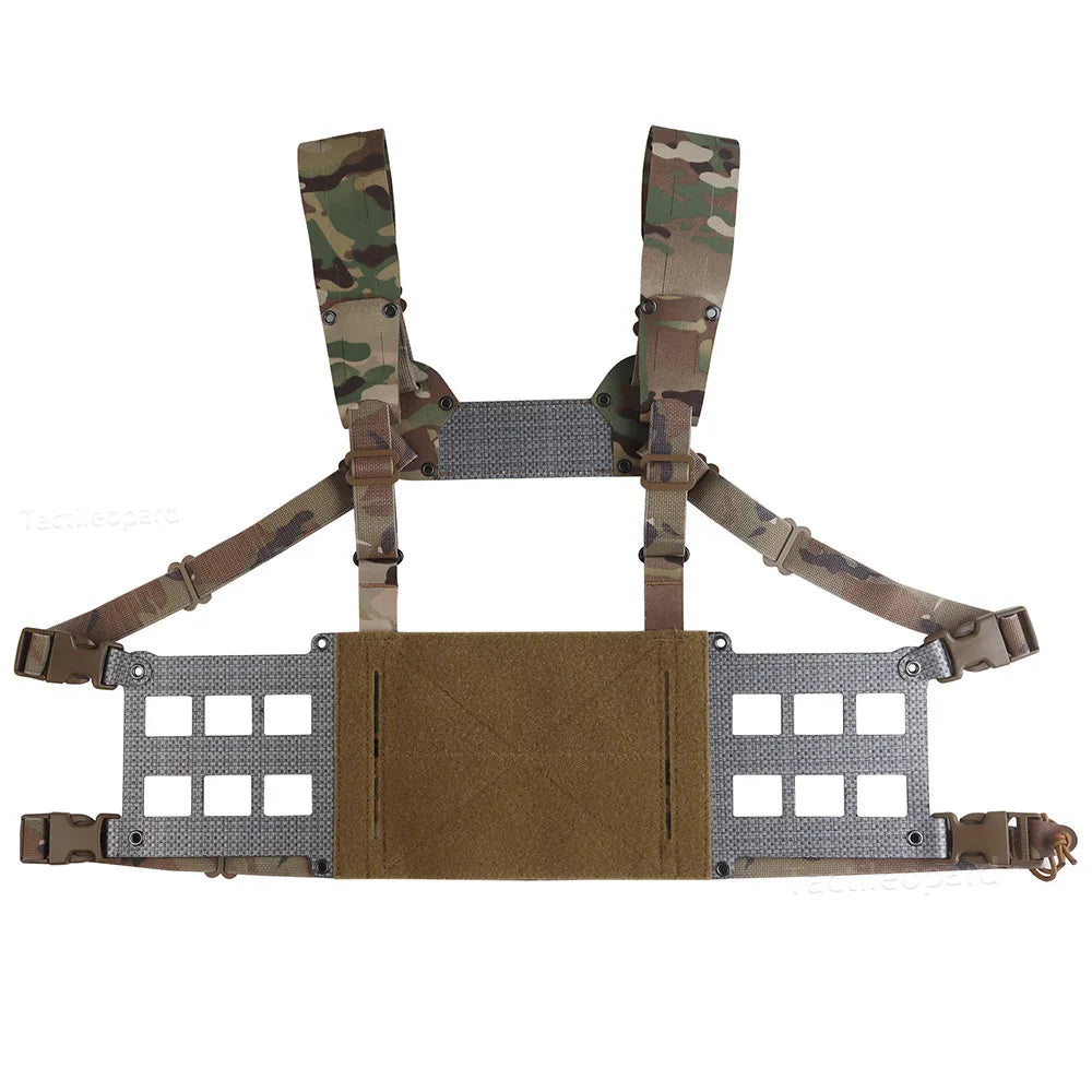 Tactical Extended Chest Ferro Style Chesty Rig Wide V2 Outdoor Hunting Gear Airsoft Training Equipment