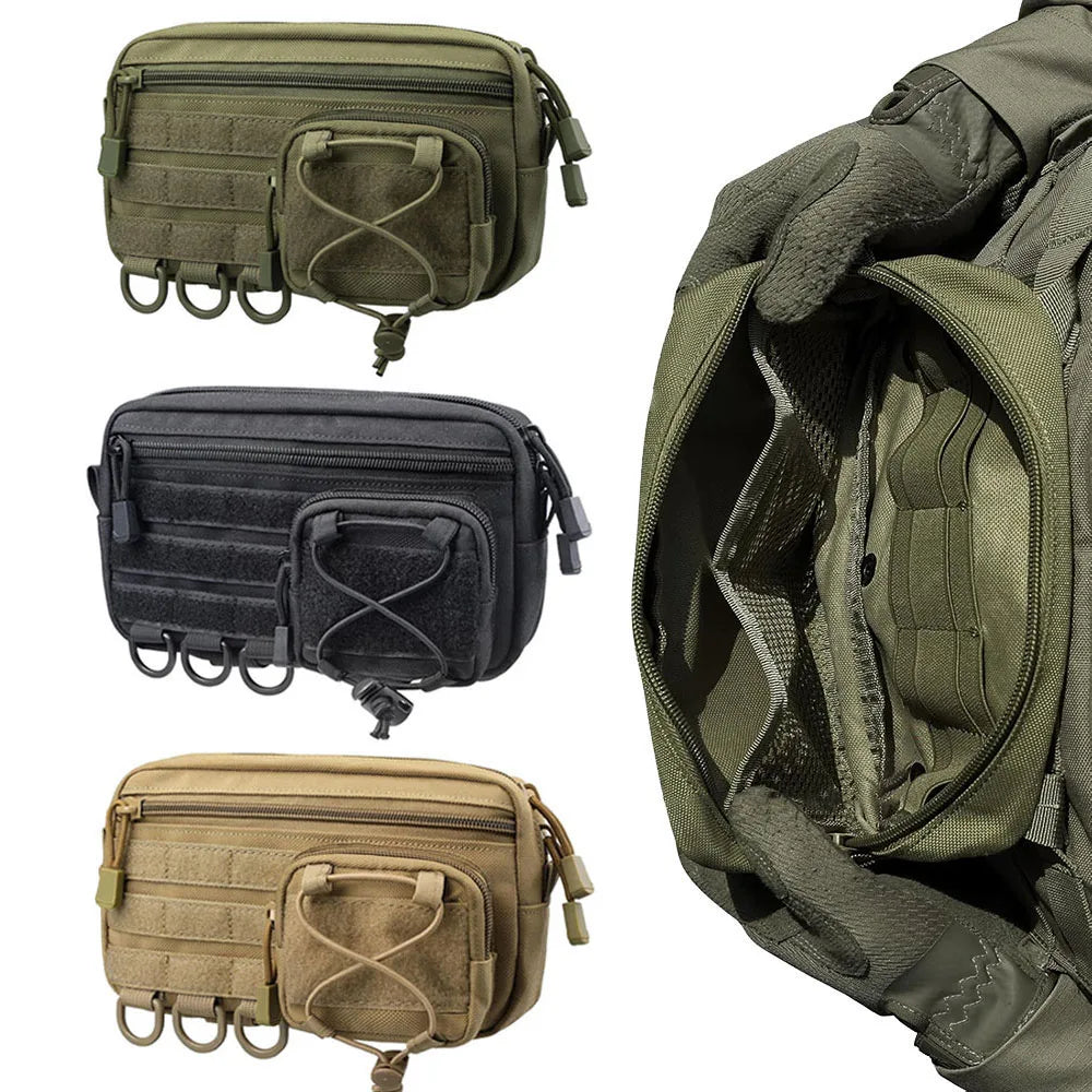 Tactical Molle Storage Bag Outdoor Sports Mobile Phone Pouch Men Belt Fanny Pack Belt Zipper Utility Waist Bag EDC Tool Pouch