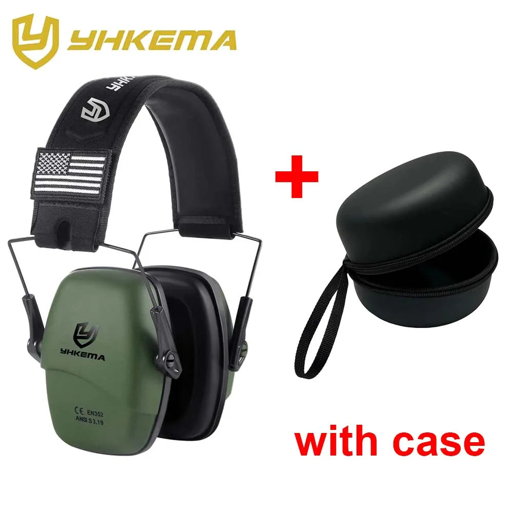 YHKEMA Passive Earmuffs Protect Hearing Safety NRR 25DB Noise Reduction and Sound Insulation Headphones With Case