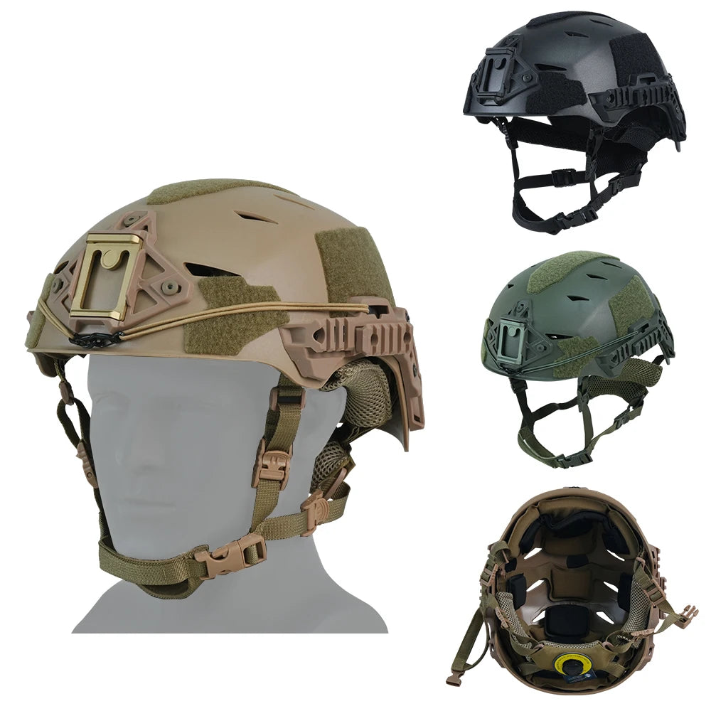 BOOIU Wendy Tactical Helmet ABS High Cut Adjustable Head Airsoft Wendy Suspension Helmet Outdoor CS Paintball Hunting Helmet