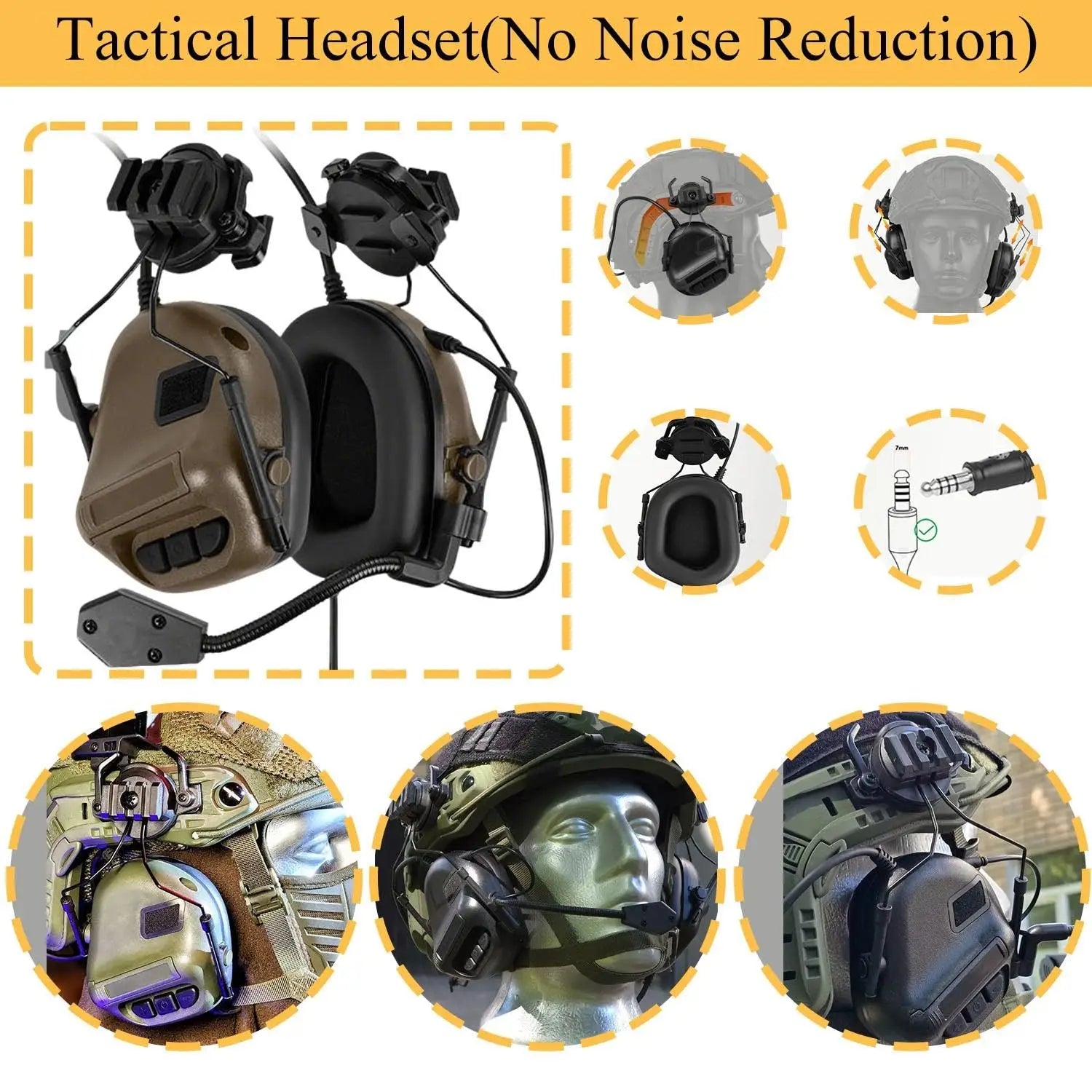 Tactical Airsoft Helmet Camo Cover Set - PJ Fast Helmet with Headset, GPNVG-18, L4G24 NVG Mount Signal Light Counterweight Pouch