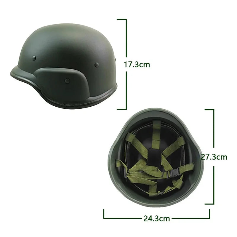 Tactical Game Helmet with Camouflage Cover|Quick-Release Military Style Helmet for Airsoft,CS,Outdoor Simulation&Training Sports