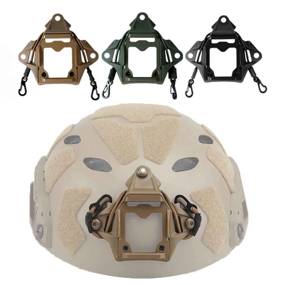 BOOIU Tactical Helmet Vas Shroud NVG Mount Adapter with Hook Rope Aluminum Alloy Helmet Bracket Accessories for FAST Helmet