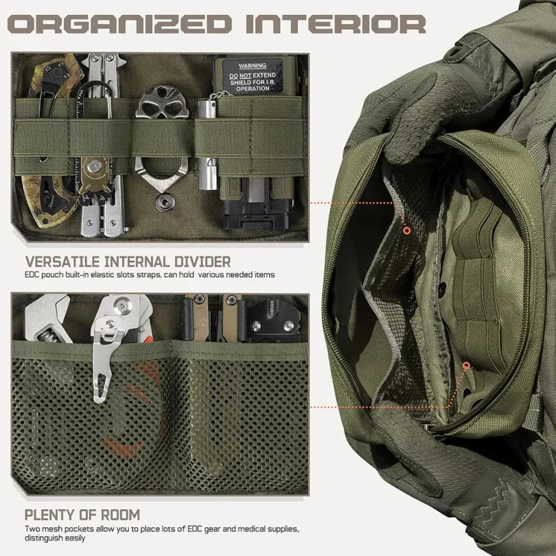 Tactical Molle Storage Bag Outdoor Sports Mobile Phone Pouch Men Belt Fanny Pack Belt Zipper Utility Waist Bag EDC Tool Pouch