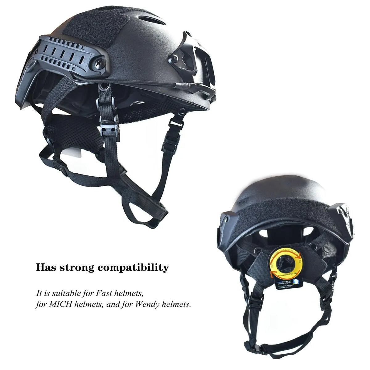 BOOIU Combat Helmet Liner System Padding Kit and Chin Strap Adjustable Dial Suspension System with Bolts Screws Hunting Explorer