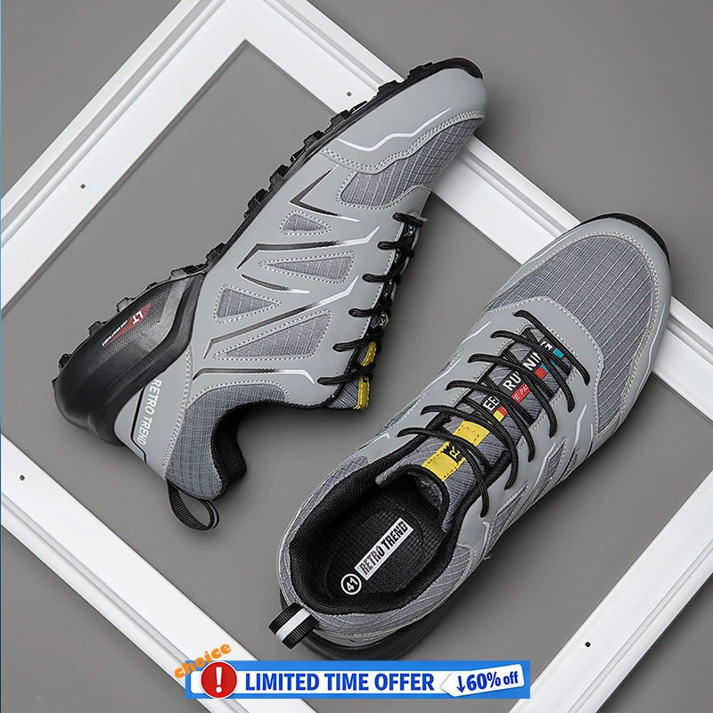 Men‘s Outdoor Hiking Shoes Non-slip Wear Resistant Breathable Splashproof Climbing Hunting Mountain Shoes Male Trekking Sneaker