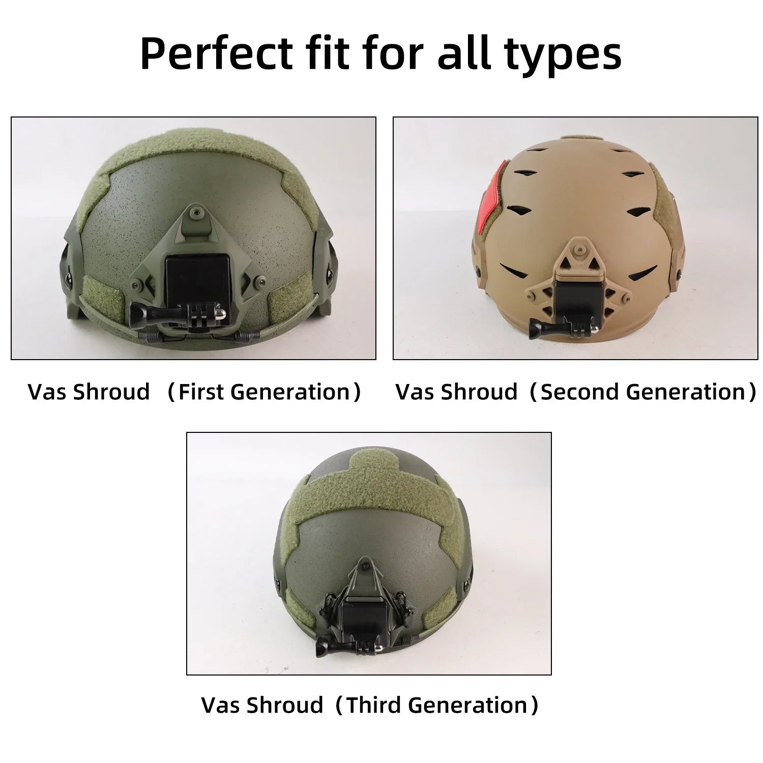 BOOIU tactical helmet base adapter set GoPro hero action FAST/MMIC/NVG sports camera accessories helmet fixing bracket