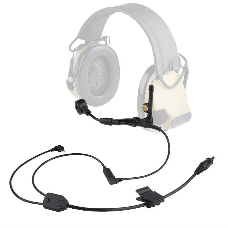 WADSN Tactical PPT push to talk Communication headset cable for C3 wiress version earphones 7.0 interface airsoft accessories