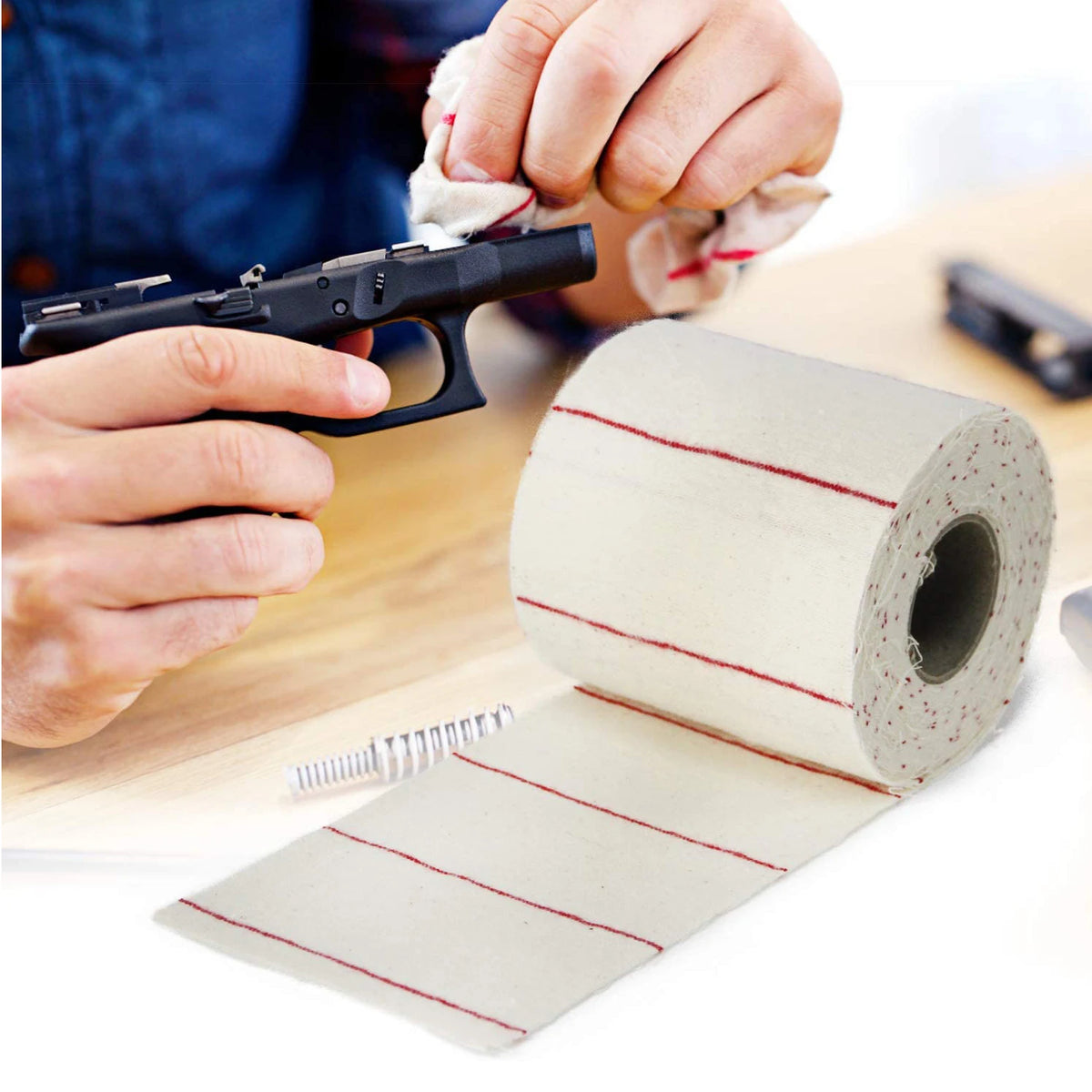 #10M Gun Cleaning Cloth Patches 5cm/10cm Wide DIY Cotton Cloth for Rifle Handgun Pistol Shotgun Hunting Kit For AR15 M4 AR10 M16