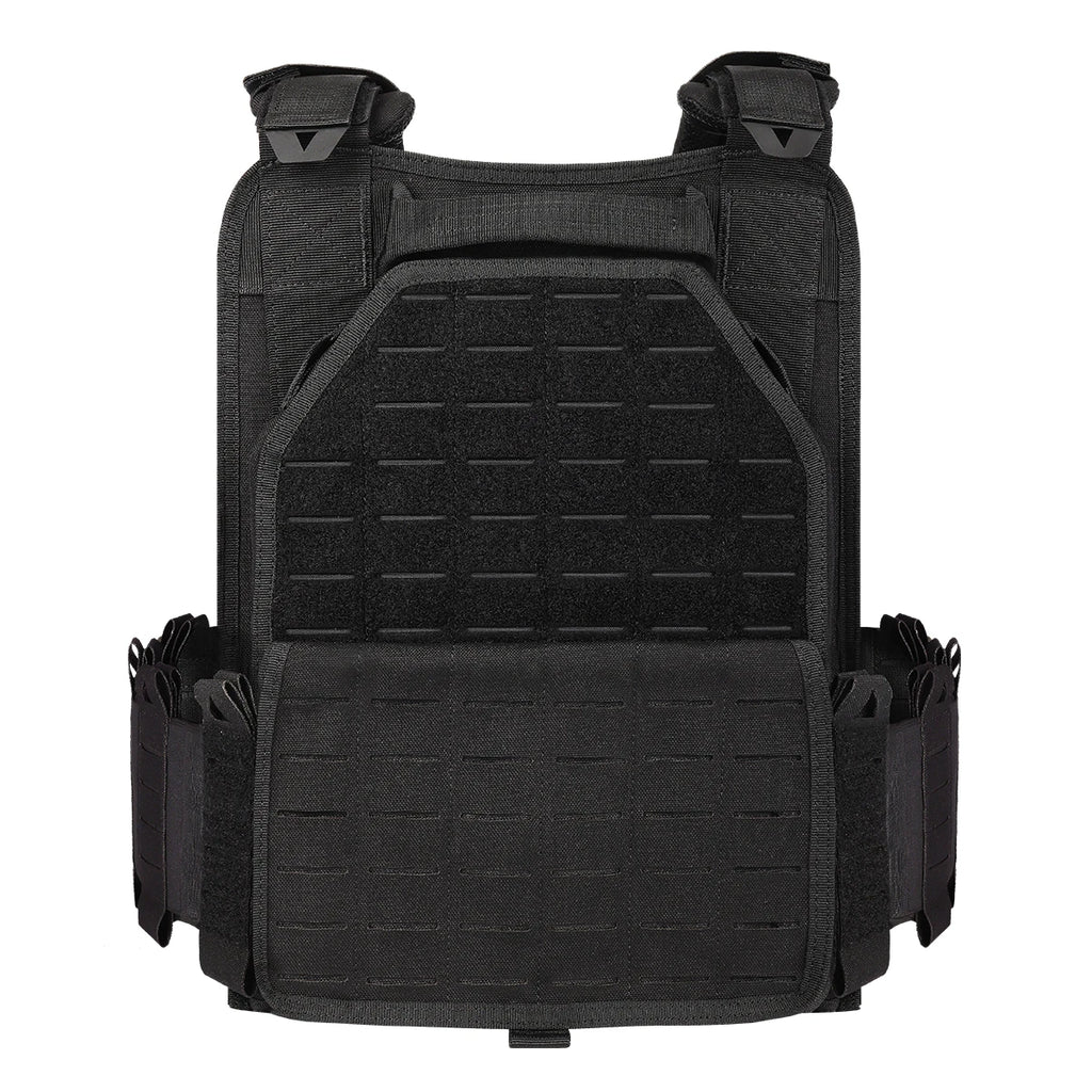 YAKEDA Tactical Outdoor Vest Quick Release Airsoft Vest for Men Adjustable Breathable Combat Training Vest with Hook and Loop