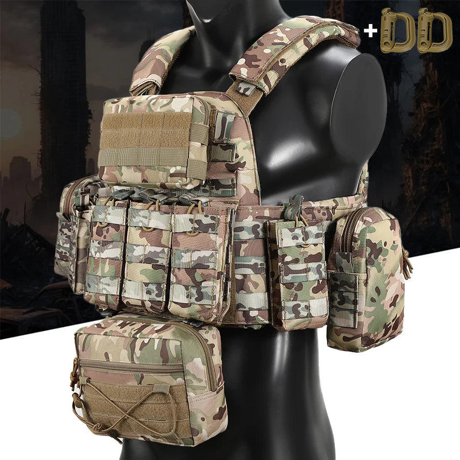 Multi functional outdoor hunting vest, durable, quick drying, breathable vest with multiple pockets