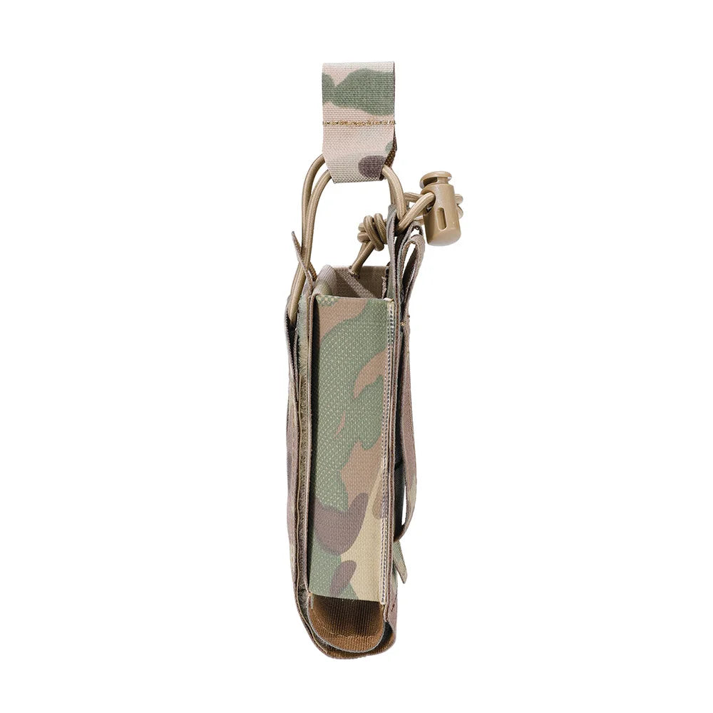 500D Nylon Tactical Molle Walkie Talkie Holder Bag Open-Top Radio Pouch Sports Pendant Hunting Magazine Mag Pouch