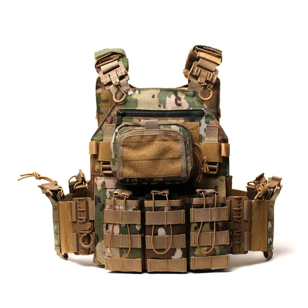 Multi-Functional JPC Tactical Vest Camo MOLLE Webbing Adjustable Breathable Vest For Hunting Airsoft Wargame
