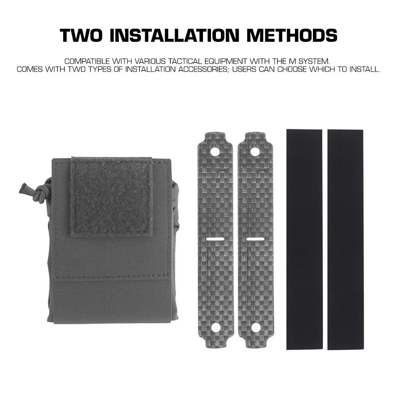 WRC Tactical Recycling Bag Foldable MOLLE Dump Pouch Magazine Recovery Bag Belt Mounted Storage Bag Airsoft Hunting Gear