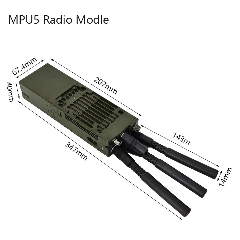 Tactical MPU5 Dummy Model Radio Case DIY Walkie-Talkie Transceiver Interphone Models Detachable For Outdoor Tactical Equipment