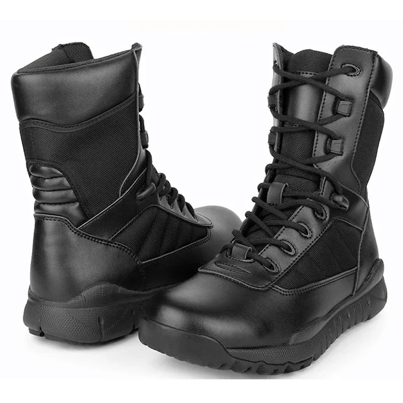 Summer Breathable Men Ankle Combat Boots Shoes Mens Tactical Desert Shoes 2024 Boot Plus Size Combat High-top Combat Boots