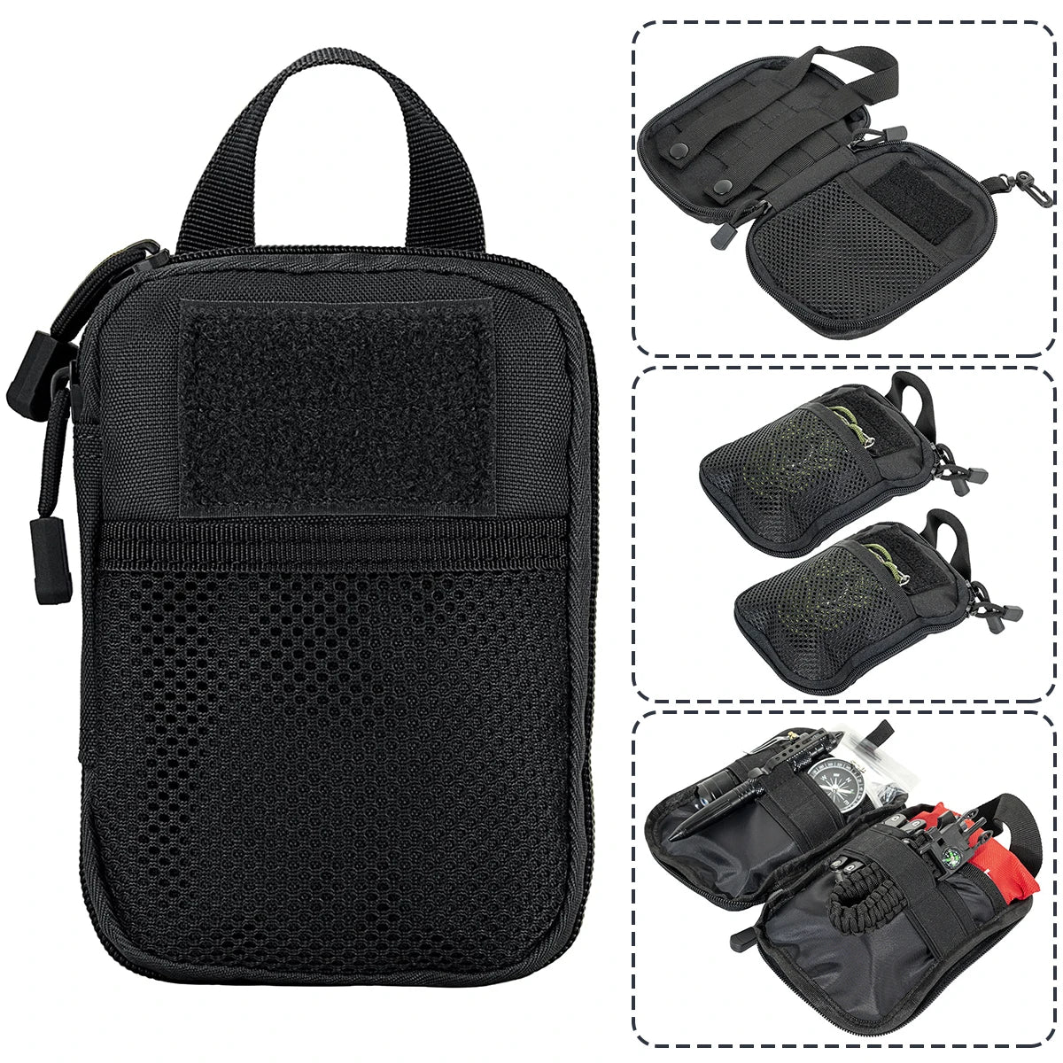 Tactical Molle EDC Pouch - Compact Utility Tool Organizer, Mini Medical Waist Pack & Phone Case Holder for Camping, Hunting
