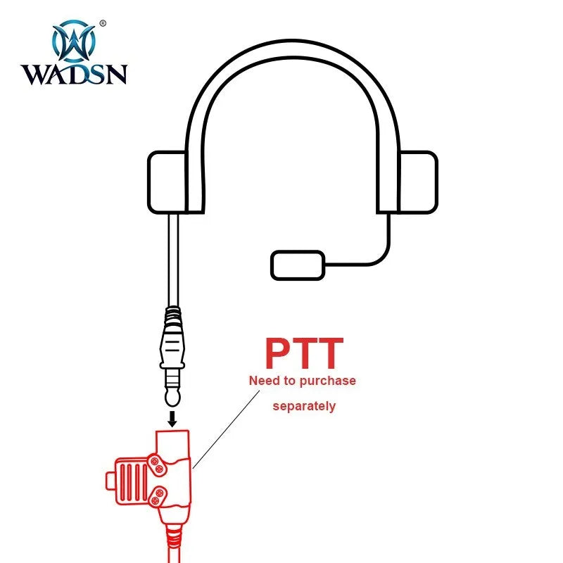 WADSN MSA Tactical Headset Sordin Headphones Active Pickup Noise Canceling Airsoft Outdoor Hunting Shoot Communication Headset