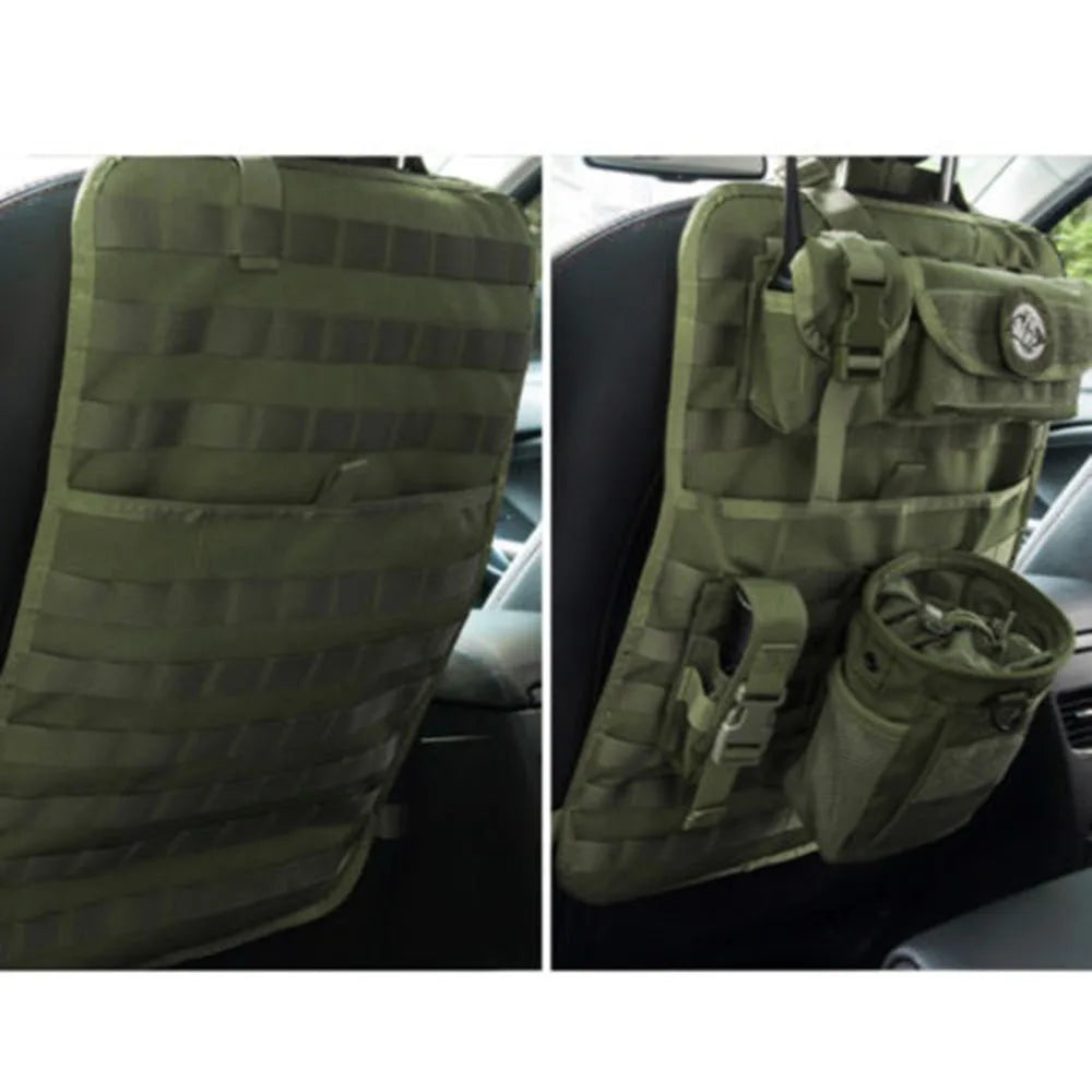 Molle Tactical Car Seat Cushion Universal Four Seasons Storage Bag Hanging Bags Car Stowing Tidying Pocket Interior Accessories