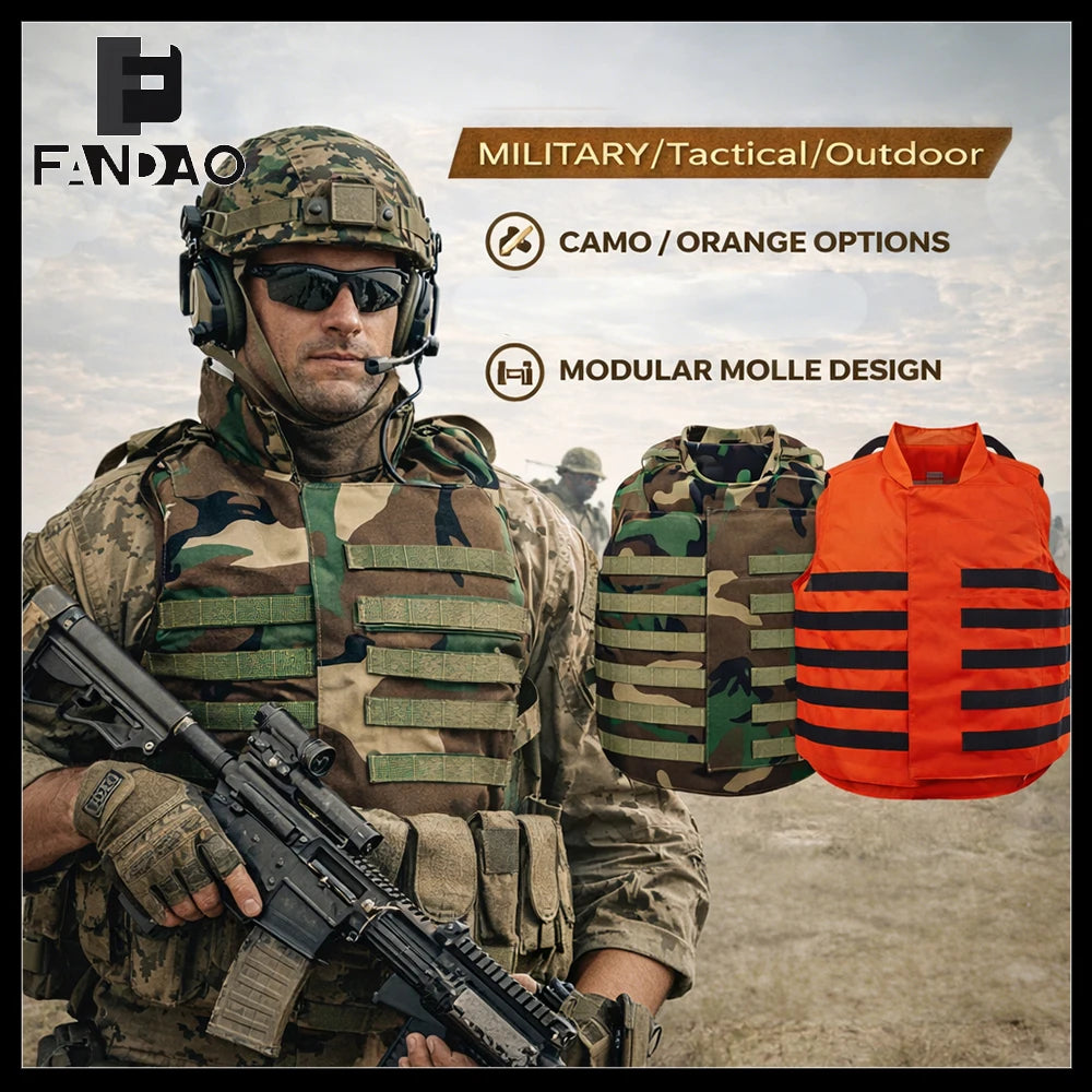 Tactical Combat Vest MOLLE Airsoft 500D Adjustable Shooting Training Protective Jacket Outdoor CS Hunting Paintball Equipment
