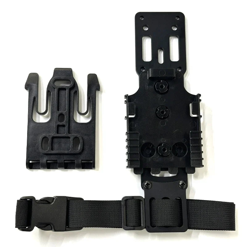 Tactical Metal Modular Pistol Holster Adapter With QLS Platform Holster Drop Leg Band Hunting Airsoft Quick Pull Draw