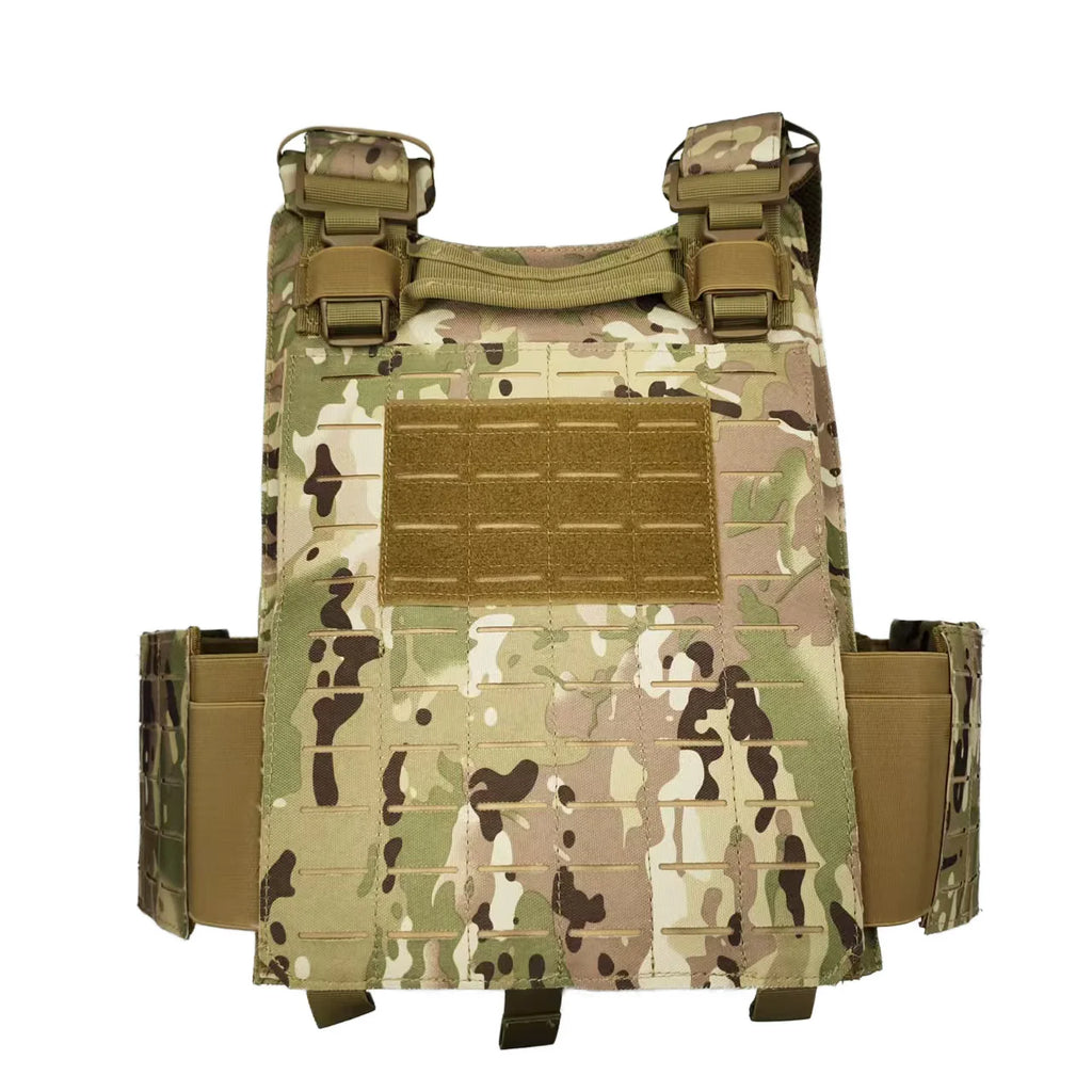 Outdoor Tactical Protective Vest: Fully Adjustable, Quick-Release Plate Carrier (Black/Green/Camouflage)