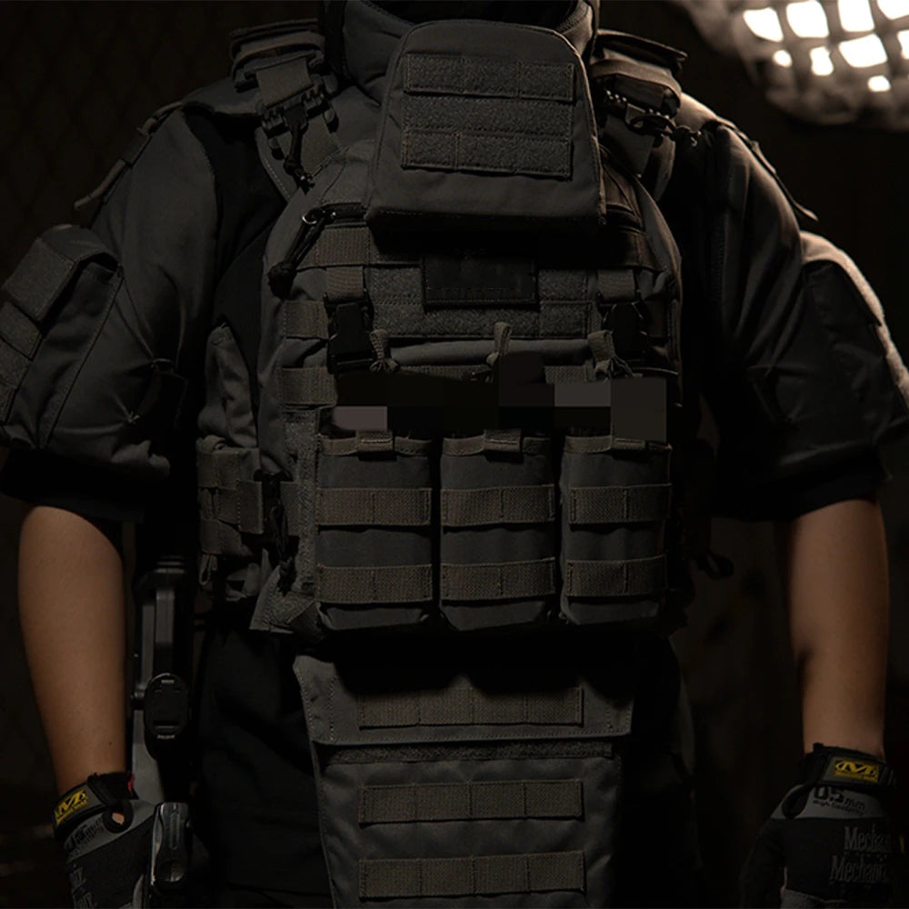 Tactical Full Vest Airsoft Full Protective Heavy-Duty Vest With Neck Throat Protector Shoulder Pads For CS Hunting Shooting