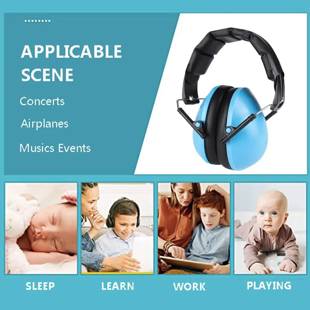 YHKEMA Kids Ear Protection Earmuffs Safety Hearing Ear Muffs Noise Reduction Soundproof Headphones Children Protective