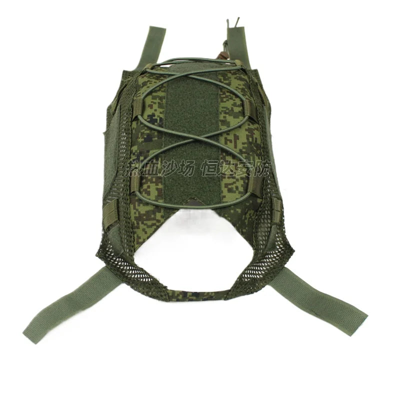 Tactical Helmet Cover for Outdoor Sports Compatible with FAST Helmet Camo Elastic Rope Waterproof Oxford Fabric