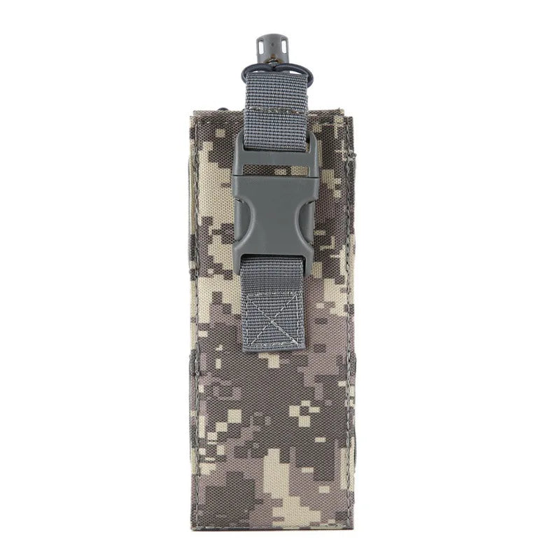 New Tactical Water Bottle Bag Molle Nylon Kettle Cover Waist Pouch Walkie-talkie Pouch Outdoor Hunting Hiking Cycling Accessory