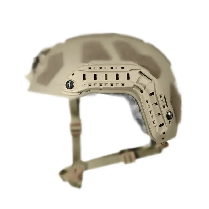 High-Cut Tactical Helmet with Top Mount Rail System Lightweight Ventilated Design Compatible with FAST ARC SF Accessories