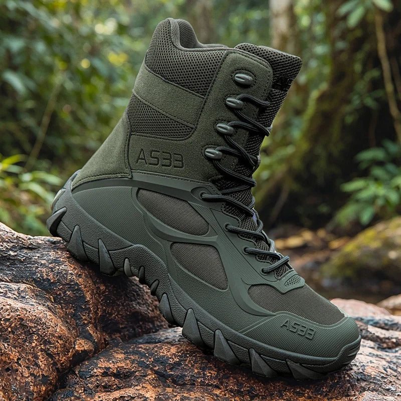Men Climbing Shoes Tactical Boots Outdoor Field Training Shoes Breathable Mountain Hiking Shoes Sneakers Non-slip Hunting Boots