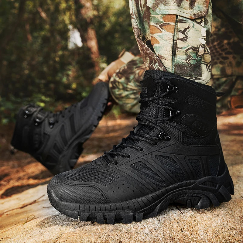 Moipheng Man Climbing Boots Lace-Up High Top Shoes Autumn Ankle Boots Men Non Slip Casual Sneakers Botas Hombre Sapato Masculino