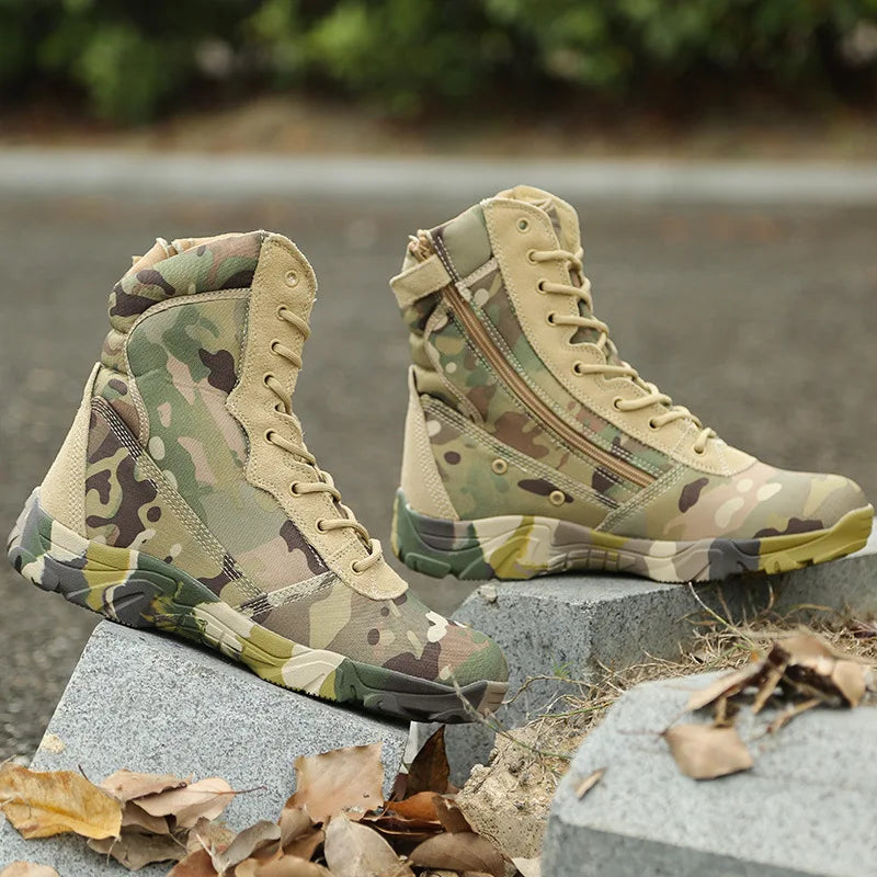 Military boots anti-slip wear-resistant camouflage Tactical boots Combat Special forces desert boots hiking boots M599