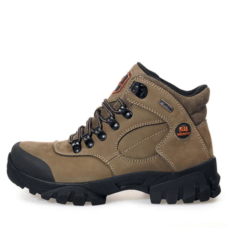 MERRTO Cowhide waterproof Outdoor women Hiking Shoes Breathable Climbing Women Sneakers Trekking Hunting Tourism Mountain boots