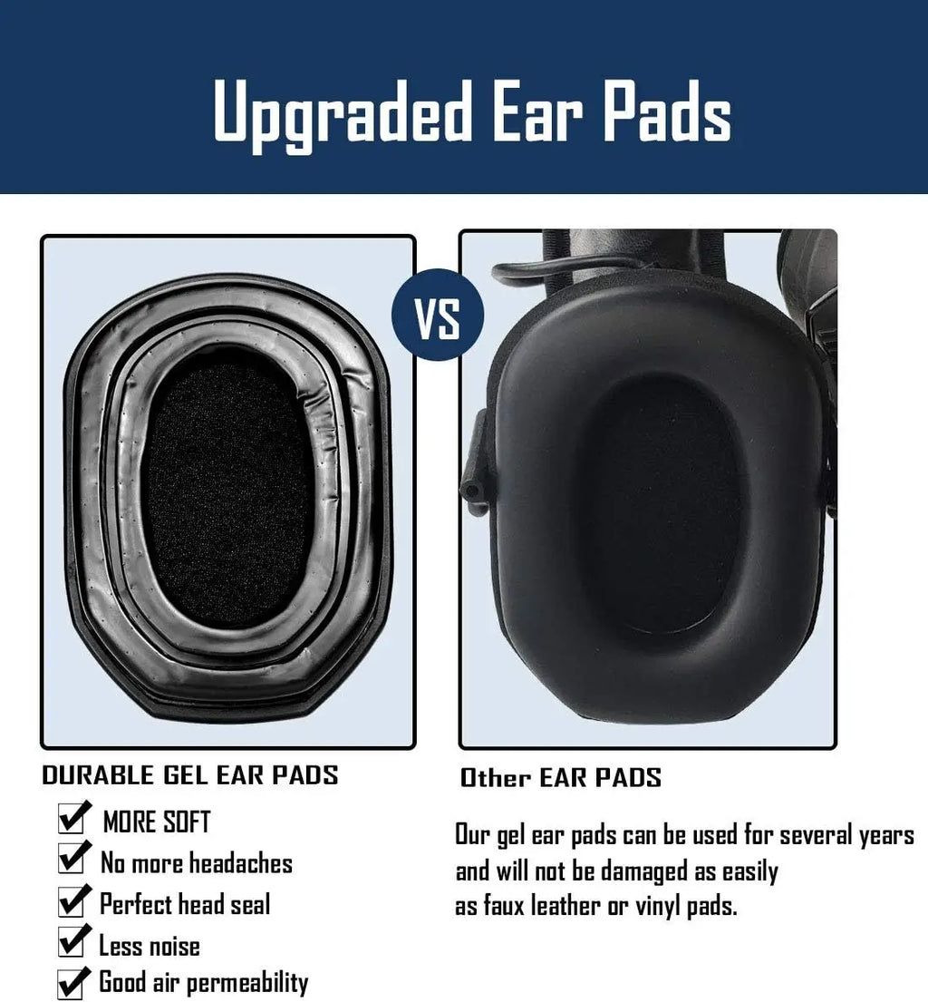 Replacement Silicone Gel Ear Pads Cover Compatible with Walkers Razor/Howard Leight Honeywell Impact Earmuffs