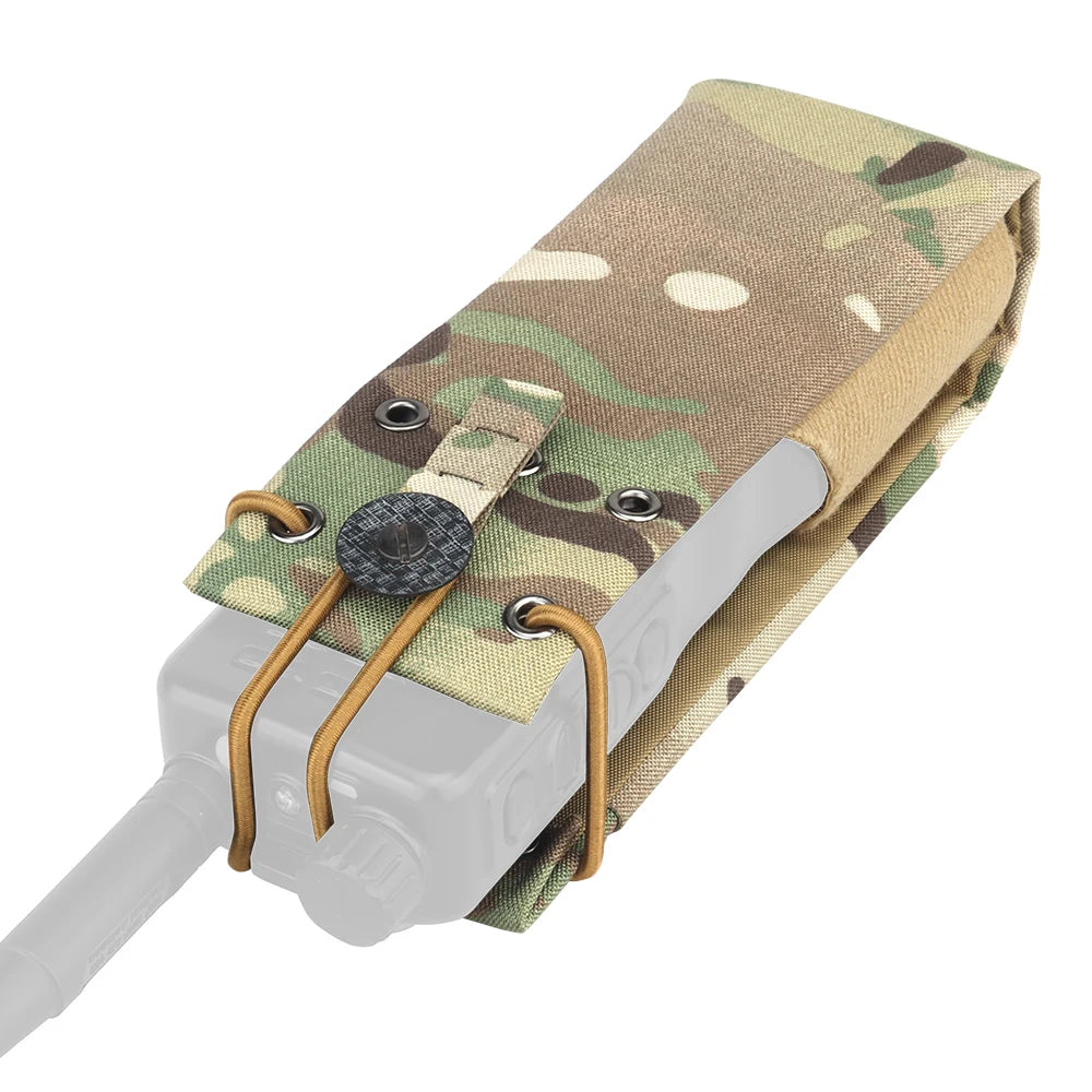 Tactical Universal Radio Pouch Interphone Holder Bag for MPU5 PRC163 152 148 PTT Walkie-talkie Storage Pocket Hunting Vest Gear