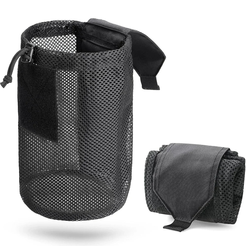 Tactical Molle Dump Pouch Outdoor Roll-Up Drawstring Magazine Utility Folding Waist Bag Mesh Foldable Sport Hunting EDC Pocket