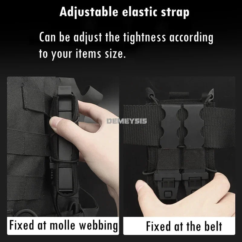 9MM 5.56 Magazine Pouches Tactical AK AR M4 AR15 Single Magazine Bag Rifle Pistol Molle Mag Holster Pouch Hunting Tools Holder