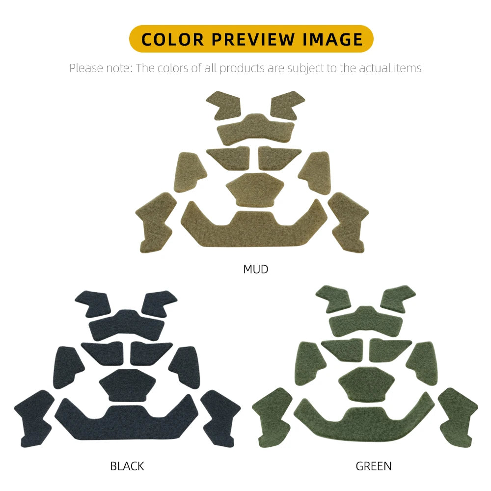 BOOIU Tactical 11 PCS Fast Helmet Magic Sticker Airsoft Helmet Patch Hook For FAST SF High-Cut Tactical Helmet Accessories