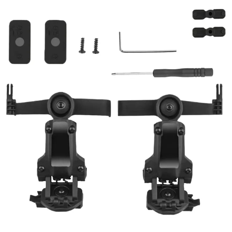 Tactical Helmet with Noise Reduction for Outdoor Sports Compatible with C2 C3 FAST Rail Wendy Accessories Multi-Angle