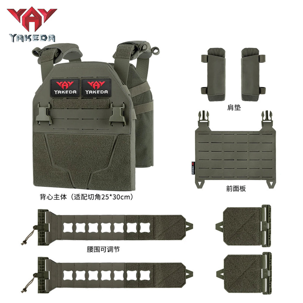 YAKEDA waist strap quick release buckle multifunctional hunting vest replaceable equipment bag shoulder strap adjustable