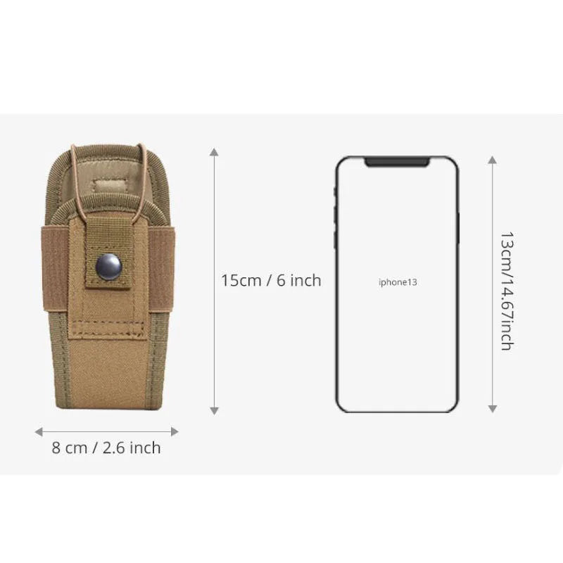 3Pcs/Lot Outdoor Tactical Molle Pouch Walkie Talkie Holder Multi-Function Phone Waist Bag for Camping Hiking Hunting Sports