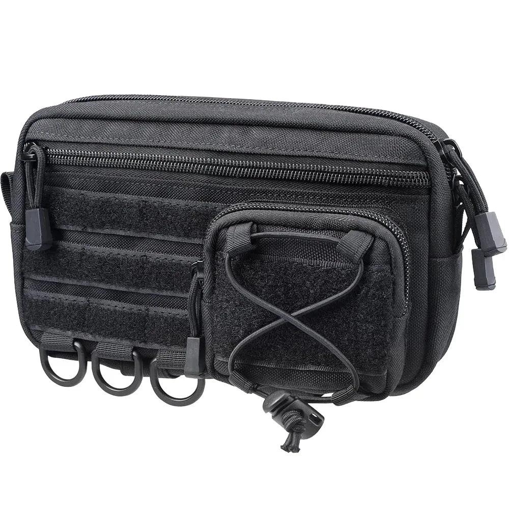 Tactical Molle Storage Bag Outdoor Sports Mobile Phone Pouch Men Belt Fanny Pack Belt Zipper Utility Waist Bag EDC Tool Pouch