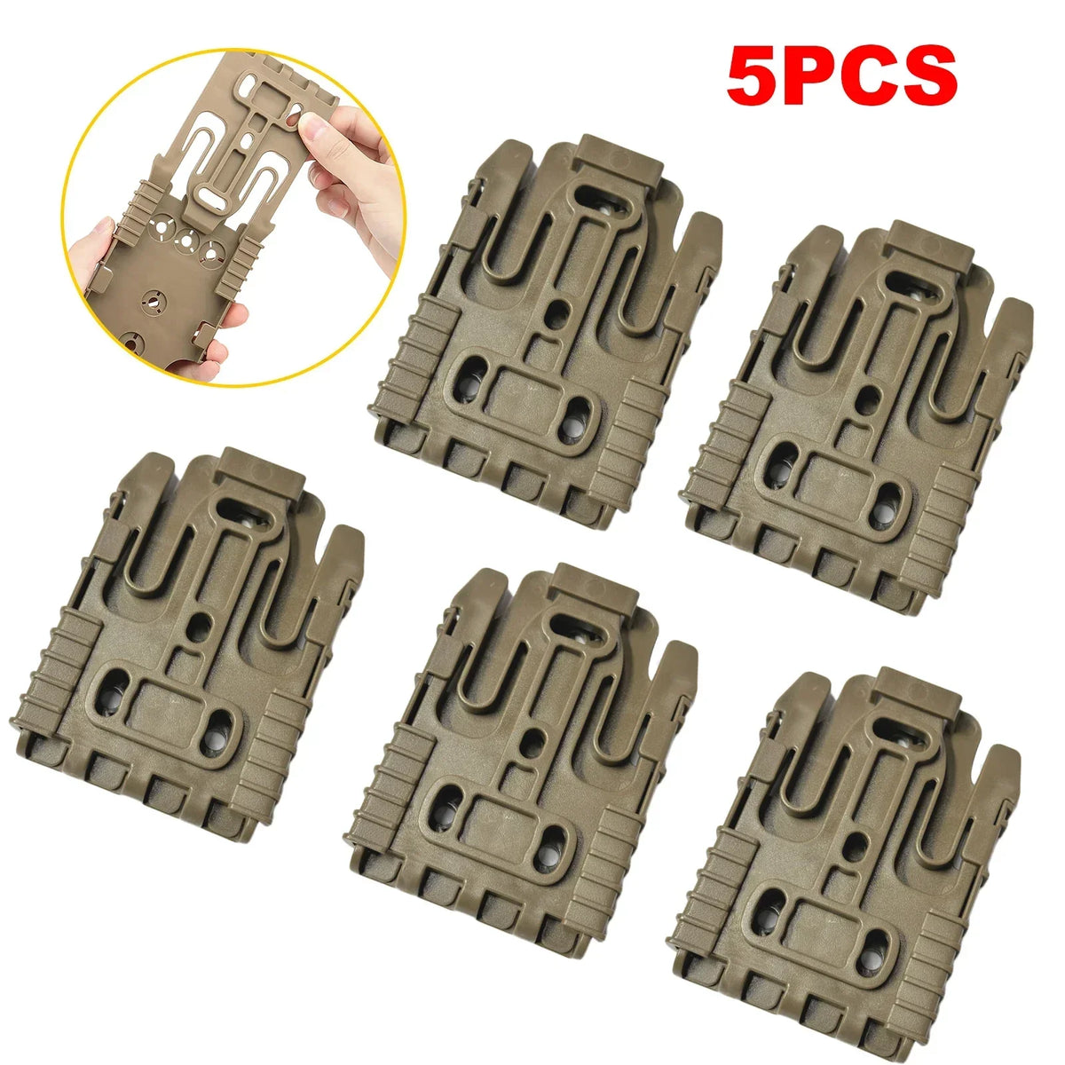 1/2/5 QLS Quick Locking System Kits for Glock 17 19 Beretta M92 Pistol Holster Case Adapter with QLS 19 22 Hunting Accessories