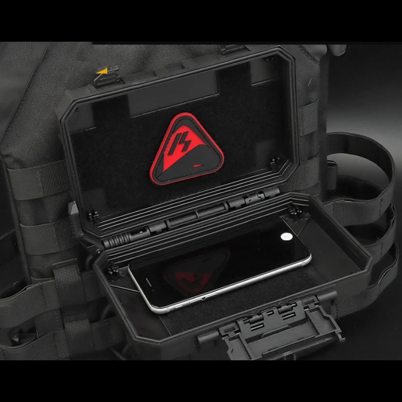 Tactical Waterproof Case Pistol Battery Mobile Phone Bag Protective Double Sponge Shockproof Lockable Airsoft Vest Gear